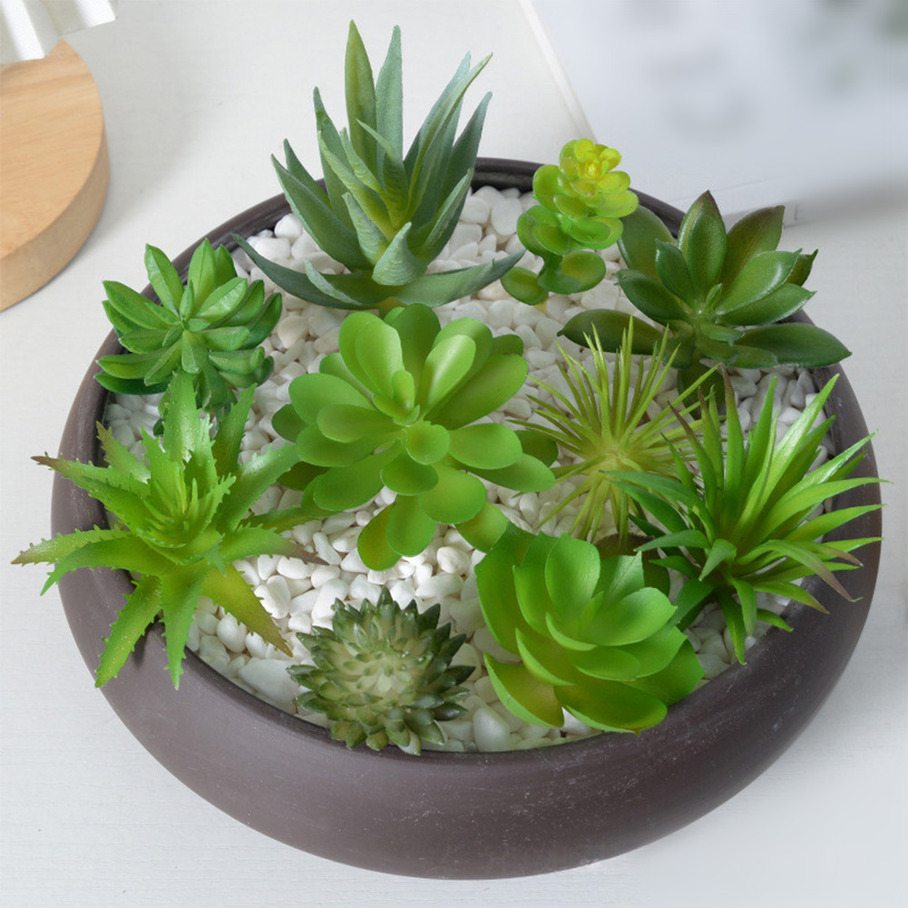 Succulent Arrangement Mini - Kunstmatige mini-bonsai succulent arrangement voor thuiskantoor