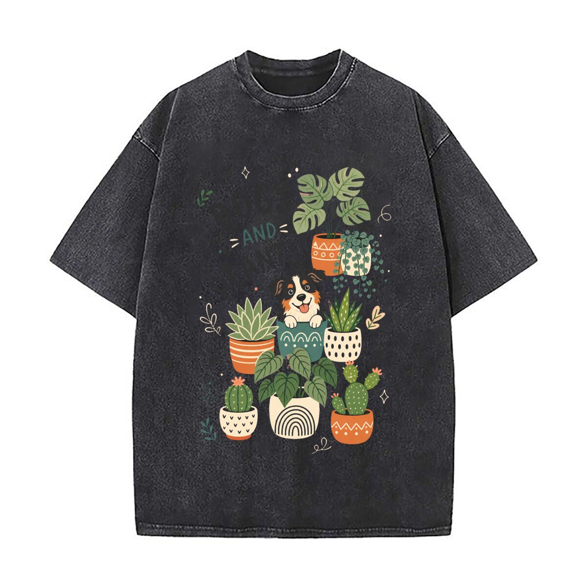 Parent Of Plant - Grappige plantenliefhebbende hondenvriend-kunstwerk gewassen, verweerde, losse