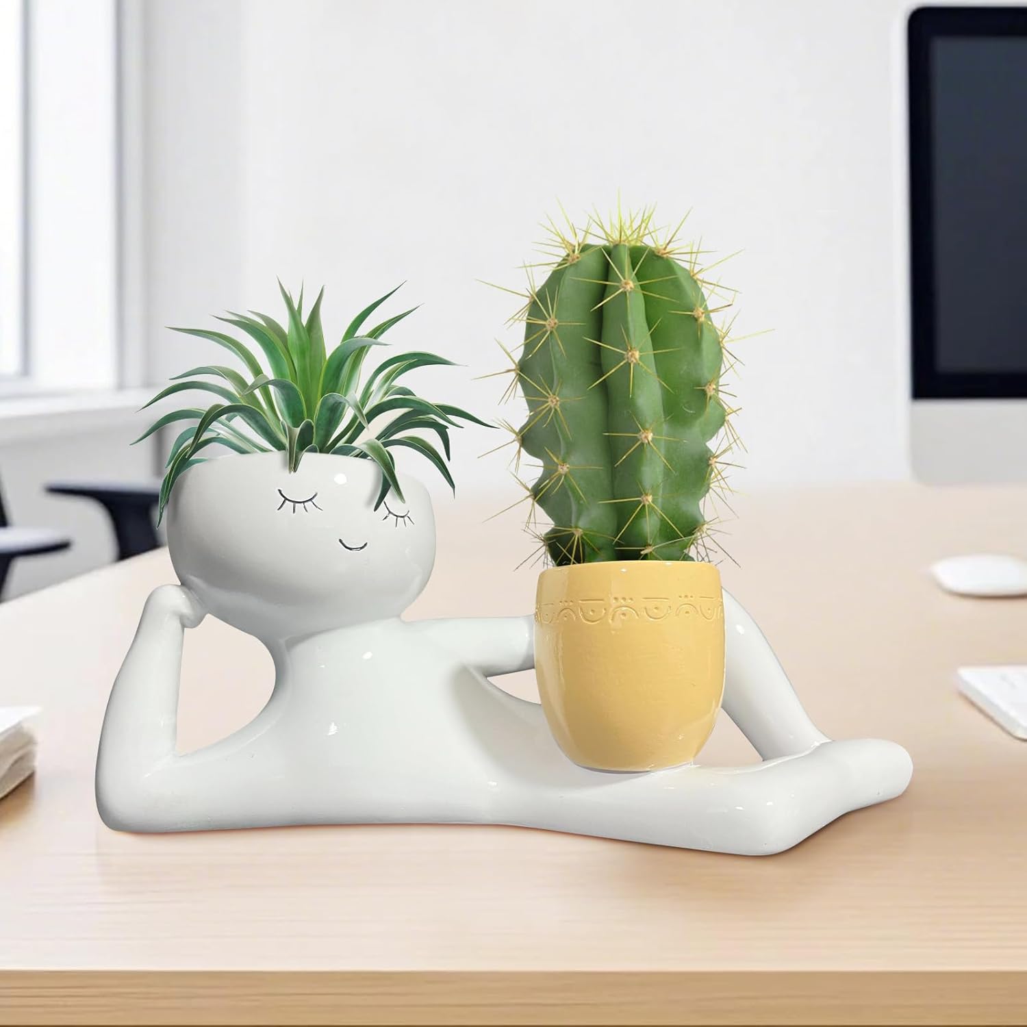 Lazy Little Guy Planter Unieke - Cactus Mix Pot recensie en prijs